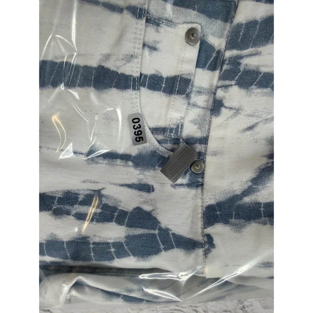Tribal Jeans Ankle Jegging Womens 10 Slate Blue New Tie Dye Pull On 50560-1381